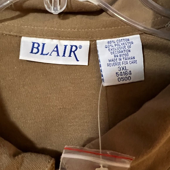 Blair Women’s 3X Plus Brown Long Sleeve Top NWT - Picture 6 of 6